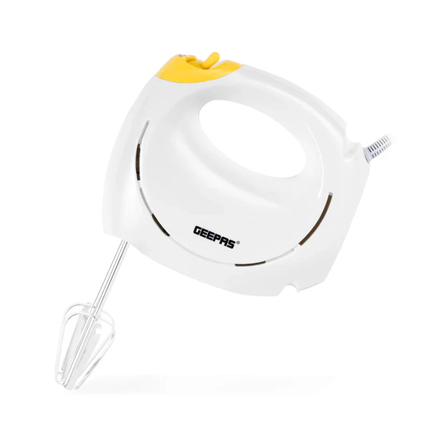 Geepas GHM43012 Electric Hand Mixer 150W - 7-Speed Settings, Turbo Function, and Stainless Steel Beaters