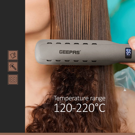 Geepas GHS86050 Easy Style Hair Straightener - Ceramic Coated Plates, Fast Heat-up, and Slim Design for Perfect Styling