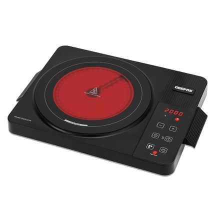Geepas GIC6101 Digital Infrared Cooker - Touch Control, LED Display, and Smart Timer for All Cookware Types