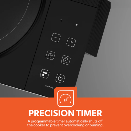 Geepas GIC6101 Digital Infrared Cooker - Touch Control, LED Display, and Smart Timer for All Cookware Types