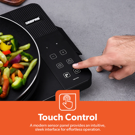 Geepas GIC6101 Digital Infrared Cooker - Touch Control, LED Display, and Smart Timer for All Cookware Types