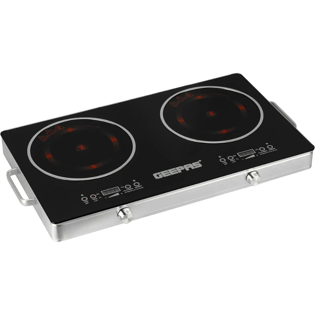 Geepas GIC6131N Digital Infrared Cooker 3000W - Sleek Design, Touch Control, and LED Display for All Cookware Types