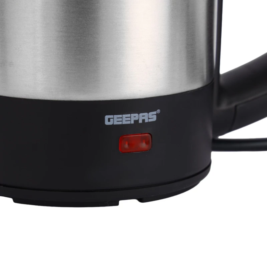 غلاية ماء كهربائية جيباس Geepas GK175NV سعة 0.5 لتر - ستانلس ستيل، بقوة 1100 واط، ونظام حماية من الغليان الجاف غلاية ماء كهربائية جيباس Geepas GK175NV سعة 0.5 لتر - ستانلس ستيل، بقوة 1100 واط، ونظام حماية من الغليان الجاف