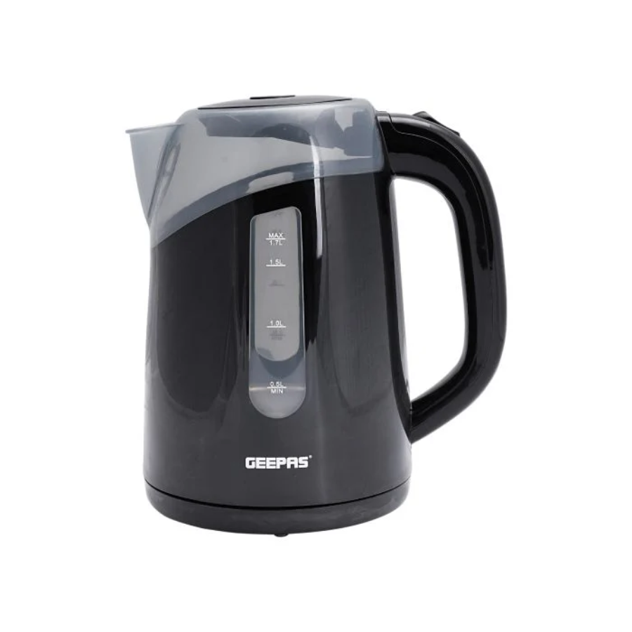 Geepas 1.7L Electric Kettle 2200W - Double Wall Insulation, Cordless Design, and Auto Shut-Off Protection Geepas 1.7L Electric Kettle 2200W - Double Wall Insulation, Cordless Design, and Auto Shut-Off Protection