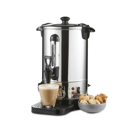 Geepas GK6154 Stainless Steel Water Boiler 6.8L - Temperature Maintenance, Non-Drip Tap, and Dual Safety Protection