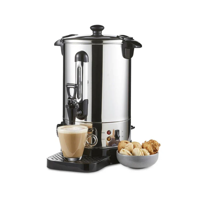 Geepas GK6154 Stainless Steel Water Boiler 6.8L - Temperature Maintenance, Non-Drip Tap, and Dual Safety Protection