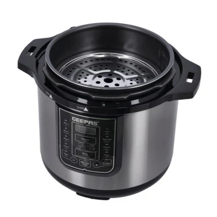 Geepas Digital Multicooker - 8L Capacity, 1200W Power with Multi-Function Control Panel