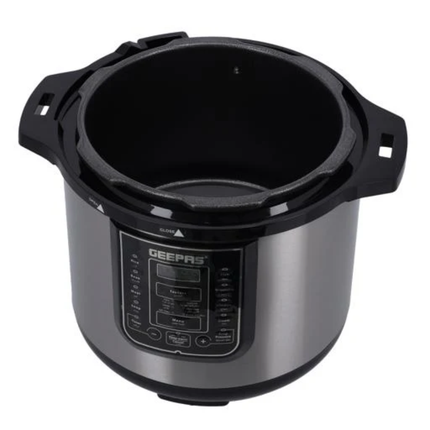 Geepas Digital Multicooker - 8L Capacity, 1200W Power with Multi-Function Control Panel