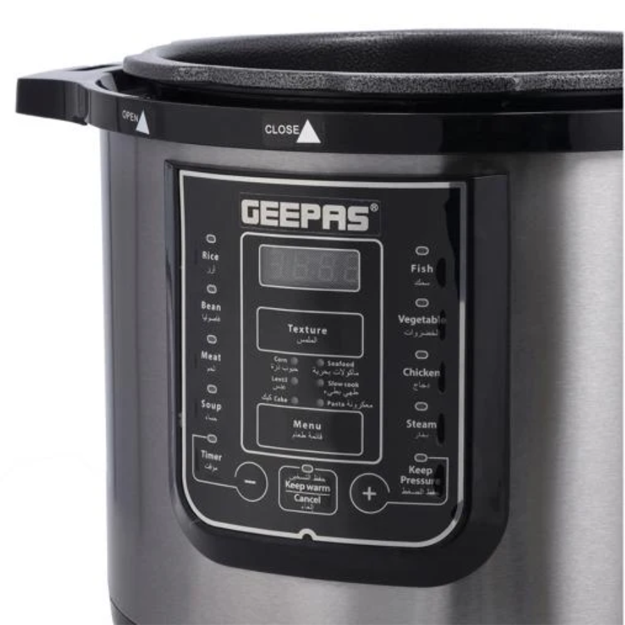 Geepas Digital Multicooker - 8L Capacity, 1200W Power with Multi-Function Control Panel Geepas Digital Multicooker - 8L Capacity, 1200W Power with Multi-Function Control Panel