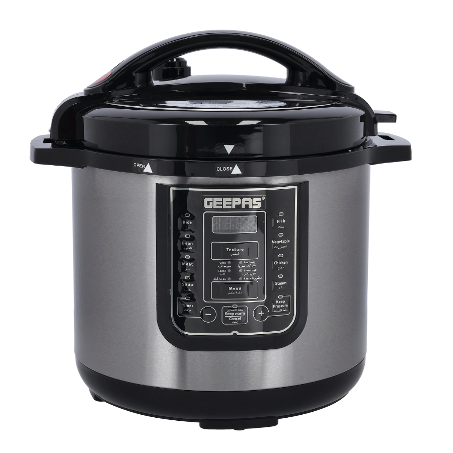 Geepas Digital Multicooker - Massive 12L Capacity, 1600W High Power with Smart Programs