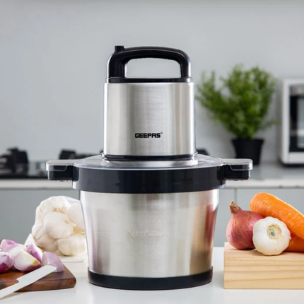 Geepas Commercial Multi-Chopper - 6L Capacity, 1000W Power with Stainless Steel Bowl & Sharp Blades