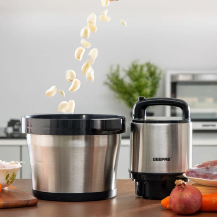 Geepas Commercial Multi-Chopper - 6L Capacity, 1000W Power with Stainless Steel Bowl & Sharp Blades