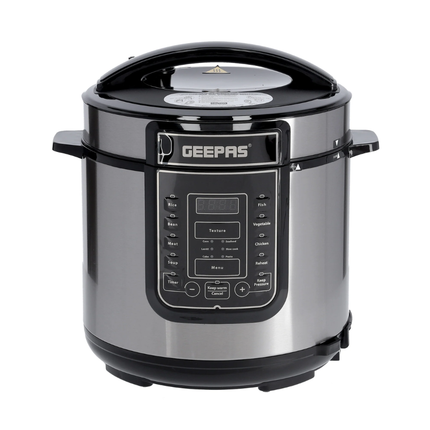 Geepas Digital Multicooker - 6L Capacity, 1000W Power with 8 Smart Cooking Programs