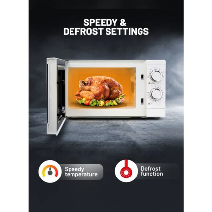 Geepas 20L Microwave Oven - 700W Power with 6 Power Levels & Defrost Function