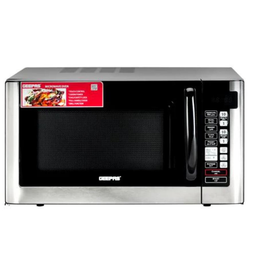 Geepas Digital Microwave Oven - 40L Capacity, 1500W Power with Smart Programs & Child Safety Lock
