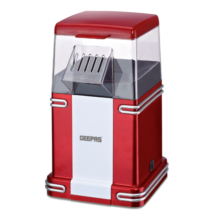 Geepas 1200W Hot Air Popcorn Maker (GPM841) - Oil-Free Healthy Snack Maker, Fast & Compact Design