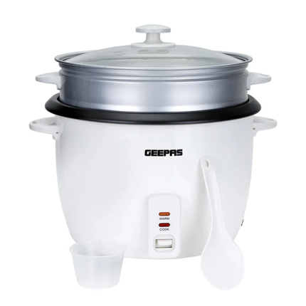 Geepas Automatic Rice Cooker - 2.8L Capacity, 900W Power with Keep Warm Function & Non-Stick Inner Pot