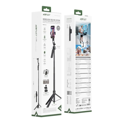 ACEFAST E41 Selfie Stick & Smart Tripod - AI Face Tracking, 176cm Max Height with Bluetooth Remote & 360° Rotation