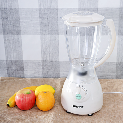 Geepas 2-in-1 Blender - 400W Motor, 1.5L Blender Jar with Additional Mill, Stainless Steel Blades & Overheat Protection