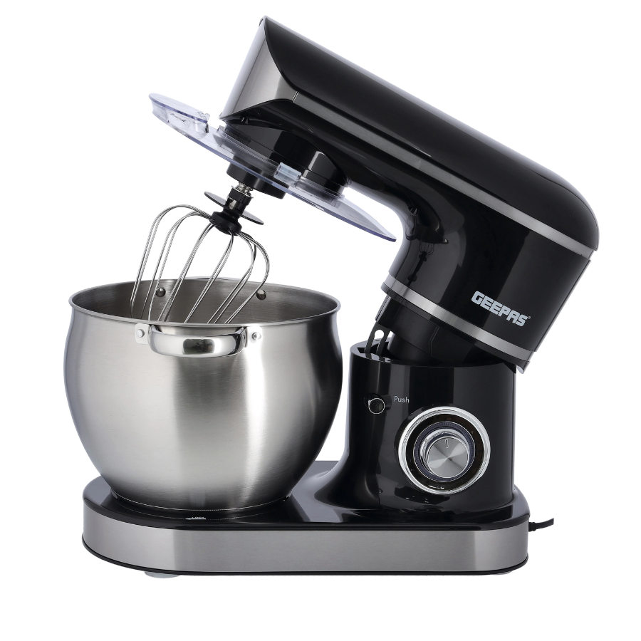 Geepas Professional Kitchen Machine - 1500W Powerful Motor, Massive 8.5L Stainless Steel Bowl, 6 Speeds with Full Metal Attachments