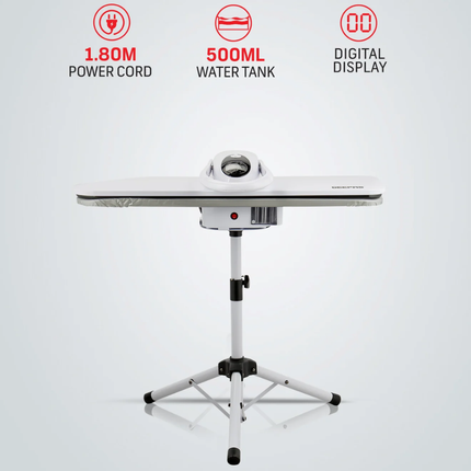 Geepas 38-Inch Digital Steam Press with Stand - 2200W High Power, LCD Control Display, Large Water Tank & Professional Results