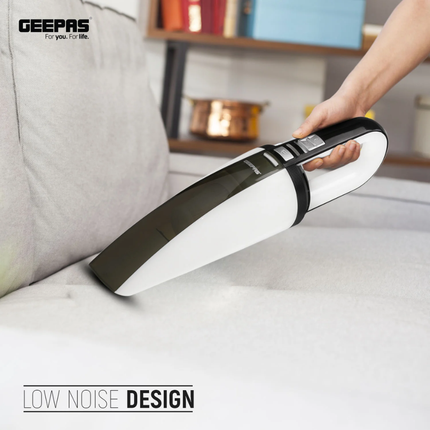 Geepas Wet and Dry Handheld Vacuum Cleaner - Cordless & Rechargeable, High Suction Power for Car & Home, Includes Multi-Nozzle Kit & Washable Filter