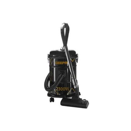 Geepas Drum Vacuum Cleaner - 2300W High Power Motor, Massive 20L Capacity, Durable Metal Body with Powerful Blower Function