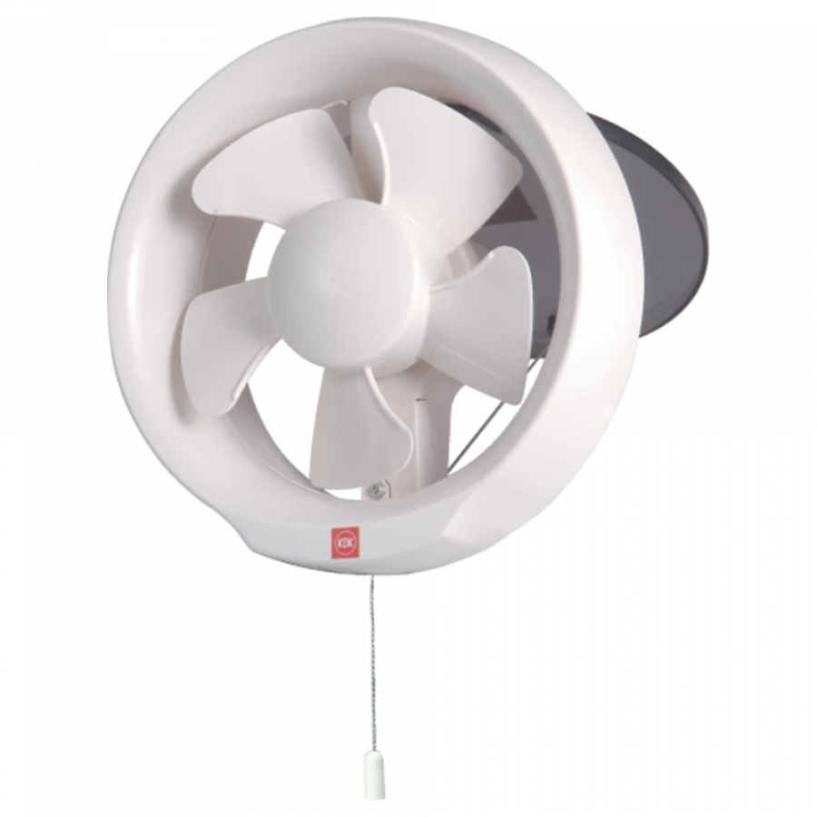 KDK Round Glass Mounted Exhaust Fan 8-Inch (20cm) - Powerful Suction, Silent Operation & Compact Design for Large Kitchens & Bathrooms
