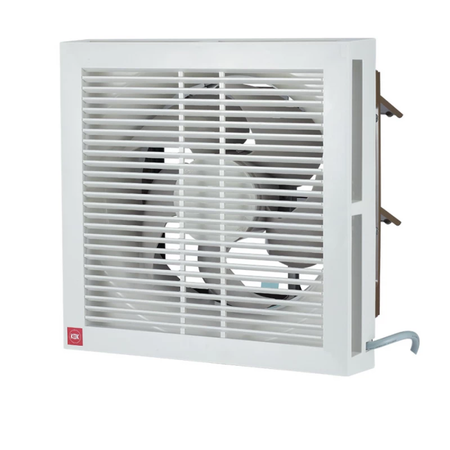 KDK Wall Mount Ventilating Fan 10-Inch (25cm) with Automatic Shutter & Louver - High-Performance Japanese Motor, Quiet & Heavy-Duty Design for Large Kitchens