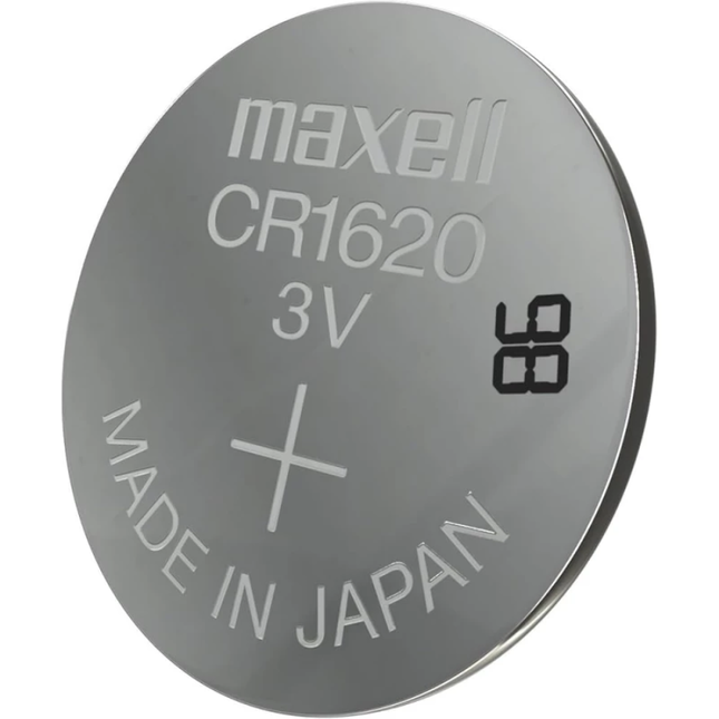بطارية ماكسيل (Maxell) ليثيوم CR1620 بجهد 3 فولت - أداء ياباني موثوق وطاقة تدوم طويلاً للساعات، ريموت السيارة، والأجهزة الإلكترونية الصغيرة