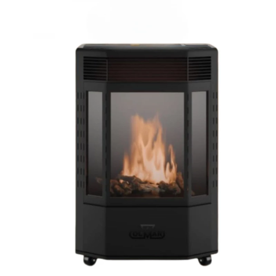 مدفأة غاز أولمار (Olmar) موديل B2026 تصميم فيربليس (Fireplace) - تدفئة سيراميك مع مروحة توربو لتوزيع حراري فائق وأمان متكامل مدفأة غاز أولمار (Olmar) موديل B2026 تصميم فيربليس (Fireplace) - تدفئة سيراميك مع مروحة توربو لتوزيع حراري فائق وأمان متكامل