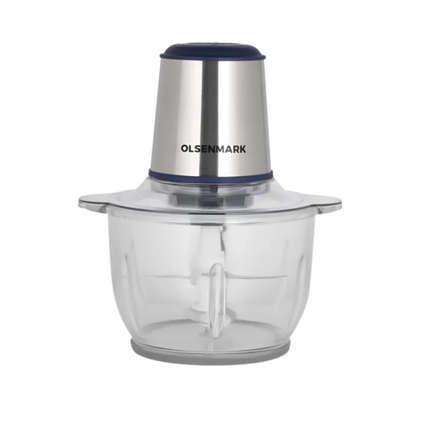 Olsenmark 1.8L Glass Bowl Electric Chopper OMC2313 - Powerful Motor & Stainless Steel Blades for Meat, Vegetables, and Nuts