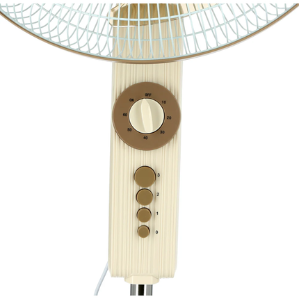 Olsenmark 18-Inch Stand Fan with Integrated Timer - High-Performance 3-Speed Pedestal Fan, Adjustable Height & Durable Design