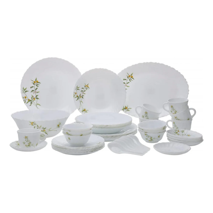 Royalford 44-Piece Opalware Dinner Set RF10678 - Elegant Modern Design, Break-Resistant & Heat-Resistant for Every Occasion