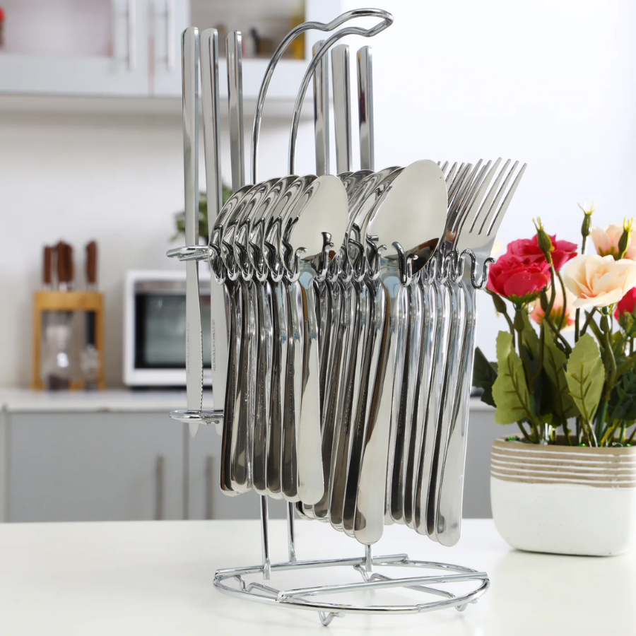 Royalford High-Quality Stainless Steel Cutlery Set - Modern Mirror Finish Design, Rust-Resistant, Perfect for Daily Dining & Events Royalford High-Quality Stainless Steel Cutlery Set - Modern Mirror Finish Design, Rust-Resistant, Perfect for Daily Dining & Events