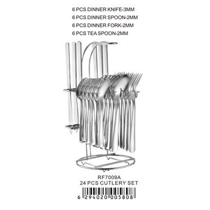 Royalford High-Quality Stainless Steel Cutlery Set - Modern Mirror Finish Design, Rust-Resistant, Perfect for Daily Dining & Events