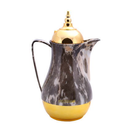 طقم دلال رويال فورد (Royalford) رخامي ملكي قطعتين سعة 1 لتر + 1 لتر موديل RF9413 - عزل حراري فائق، تصميم فخم وتكنولوجيا مانعة للتسرب