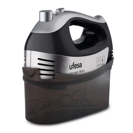 Ufesa Delux BV5650 Hand Mixer - 500W Power, 5 Speeds with Turbo Function, Includes Stainless Steel Beaters & Dough Hooks