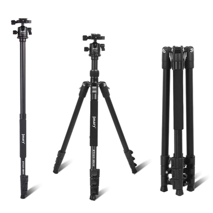 Jmary  NB30 Aluminum Alloy Tripod Stand - 1.6m Height, 360° Rotating Ball Head, Portable Holder for SLR & Smartphones