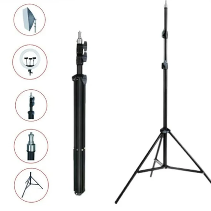 Jmary MT-75 Light Stand Tripod - 2.1m Height, Durable Aluminum Structure, Ideal for Ring Lights, Flash, and Cameras