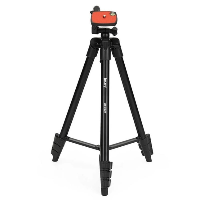 حامل ترايبود جيماري (Jmary) موديل KP-2205 مع حامل موبايل - ارتفاع 1.6 متر، خفيف الوزن ومصنوع من الألومنيوم للكاميرات والهواتف الذكية