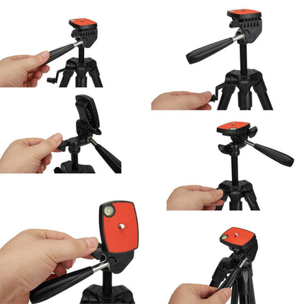 Jmary KP-2206 Professional Tripod - 1.7m Height, Durable Aluminum Structure, with Mobile Holder for Cameras & Smartphones