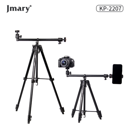 حامل ترايبود جيماري (Jmary) موديل KP-2207 - ارتفاع 1.77 متر، هيكل ألومنيوم متين، مع حامل موبايل وحقيبة حمل للكاميرات والهواتف