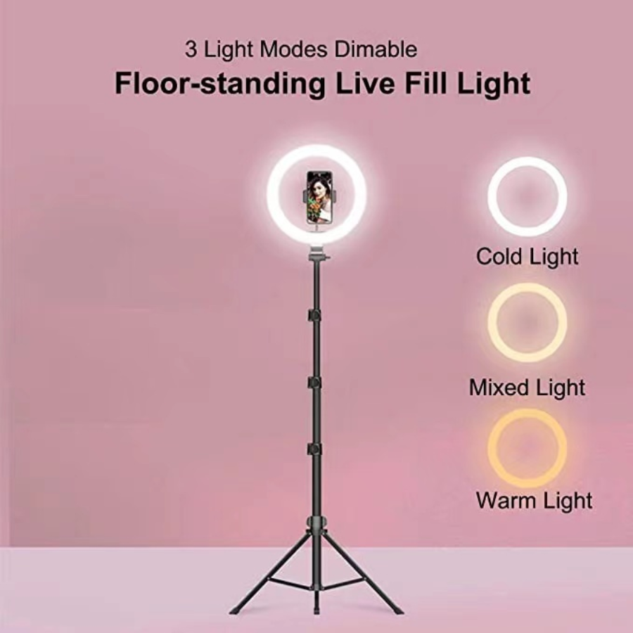 رنج لايت جيماري (Jmary) موديل FM-536A مقاس 14 إنش - إضاءة LED احترافية، تحكم بالسطوع والألوان، مع حامل موبايل وحقيبة حمل رنج لايت جيماري (Jmary) موديل FM-536A مقاس 14 إنش - إضاءة LED احترافية، تحكم بالسطوع والألوان، مع حامل موبايل وحقيبة حمل