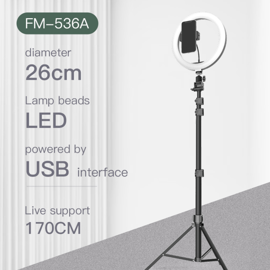 رنج لايت جيماري (Jmary) موديل FM-536A مقاس 14 إنش - إضاءة LED احترافية، تحكم بالسطوع والألوان، مع حامل موبايل وحقيبة حمل رنج لايت جيماري (Jmary) موديل FM-536A مقاس 14 إنش - إضاءة LED احترافية، تحكم بالسطوع والألوان، مع حامل موبايل وحقيبة حمل