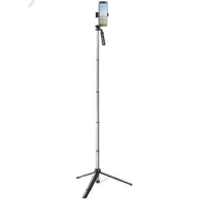 Rtako M17 Pro Ultra Portable Selfie Stick & Tripod - 1.7m Height, Integrated Steady Handle, Bluetooth Remote for Smartphones