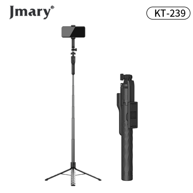حامل ترايبود مكتبي جيماري (Jmary) موديل KT-239 - تصميم مدمج وخفيف، شامل حامل موبايل، مثالي للبث المباشر والمكالمات المرئية