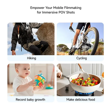 Jmary MG-03 Magnetic Neck Mount Holder - 360° Rotation for POV Shooting, Flexible Silicone Neck Strap for Smartphones & Action Cameras