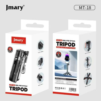 ترايبود جيماري (Jmary) موديل MT-18 الاحترافي - حامل 2 في 1 (ترايبود ومونوبود)، رأس كروي دوران 360 درجة، وهيكل متين للكاميرات والموبايل