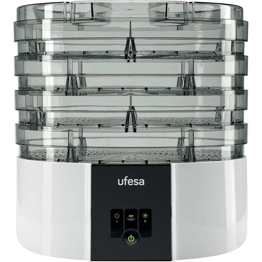 Ufesa DA5000 Food Dehydrator - 500W Power, 5 Stackable Trays, Adjustable Temperature Control for Fruits & Vegetables